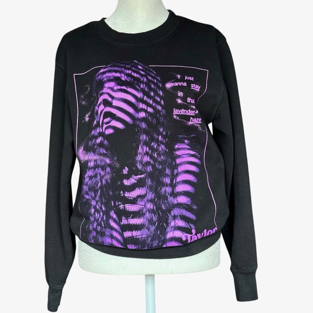 Taylor Swift The‎ Eras Tour Lavender Haze Black Sweatshirt Sz S